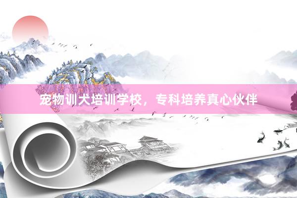 宠物训犬培训学校，专科培养真心伙伴